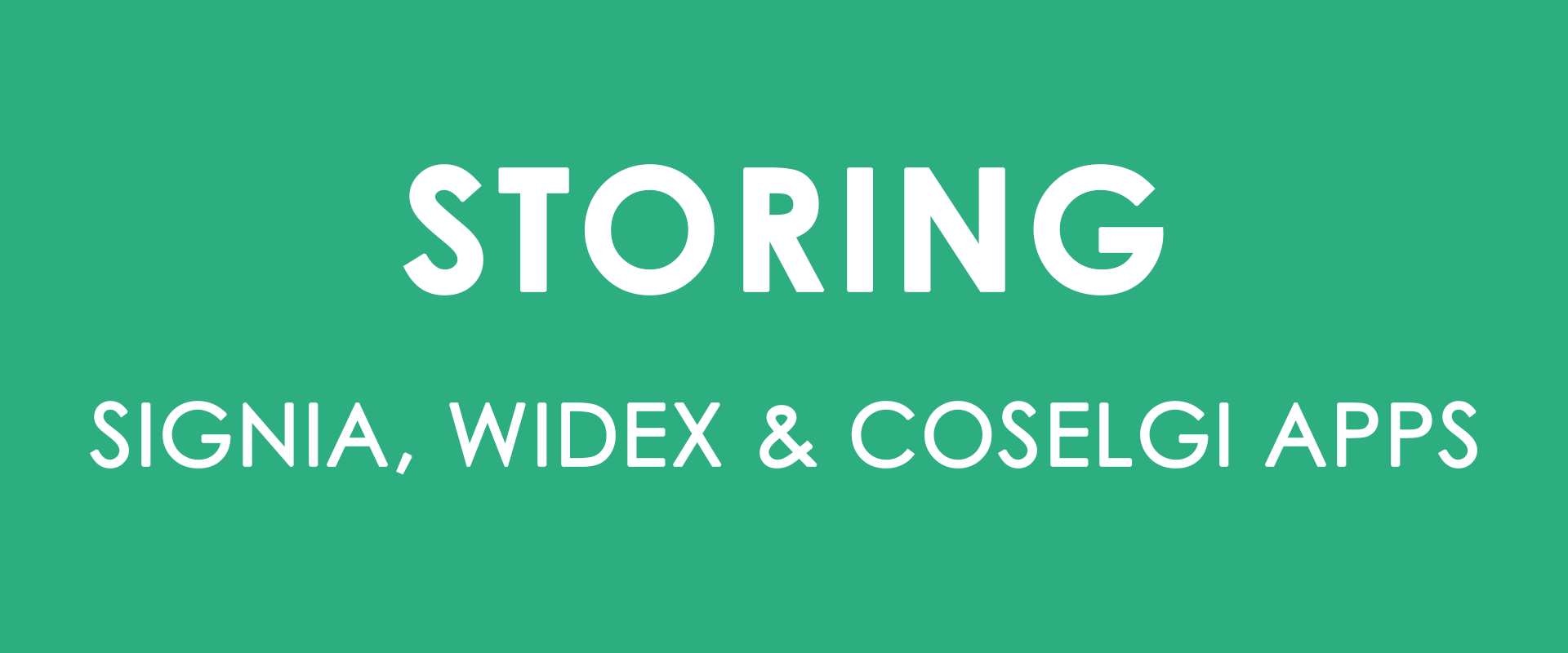 Storing: Signia, Widex en Coselgi apps