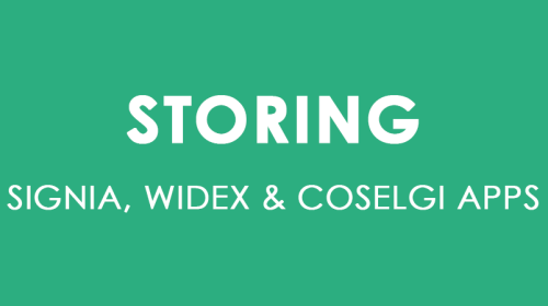 Storing: Signia, Widex en Coselgi apps