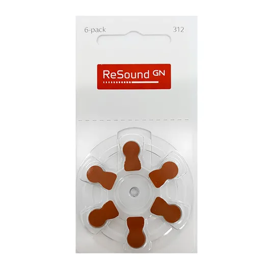 ReSound 312 Hoortoestelbatterijen