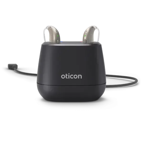 Oticon Desk Charger miniBTE - Charging | Oogvoororen