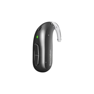 Bernafon Encanta 100 Connect miniBTE Oplaadbaar - Jet Black | Oogvoororen