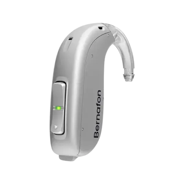 Bernafon Encanta 400 miniBTE T 105 - Metallic Silver | Oogvoororen